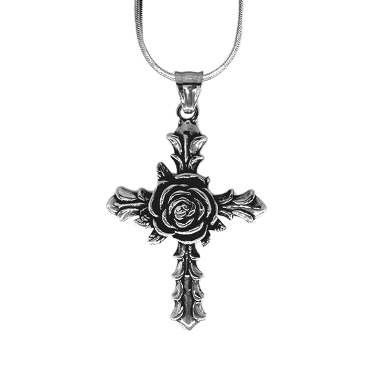 Blooming Cross Pendant with Chain