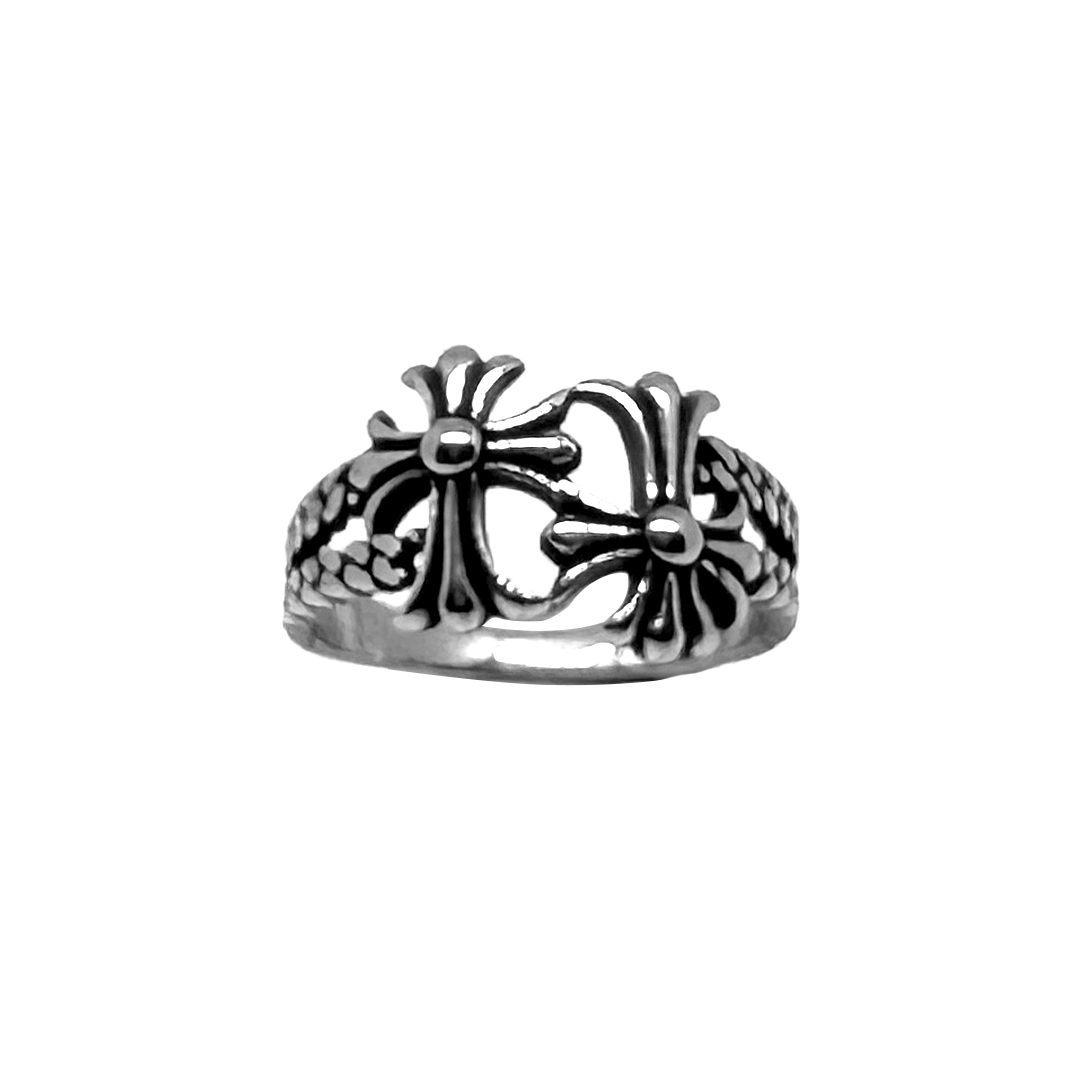 Double Cross Band Ring
