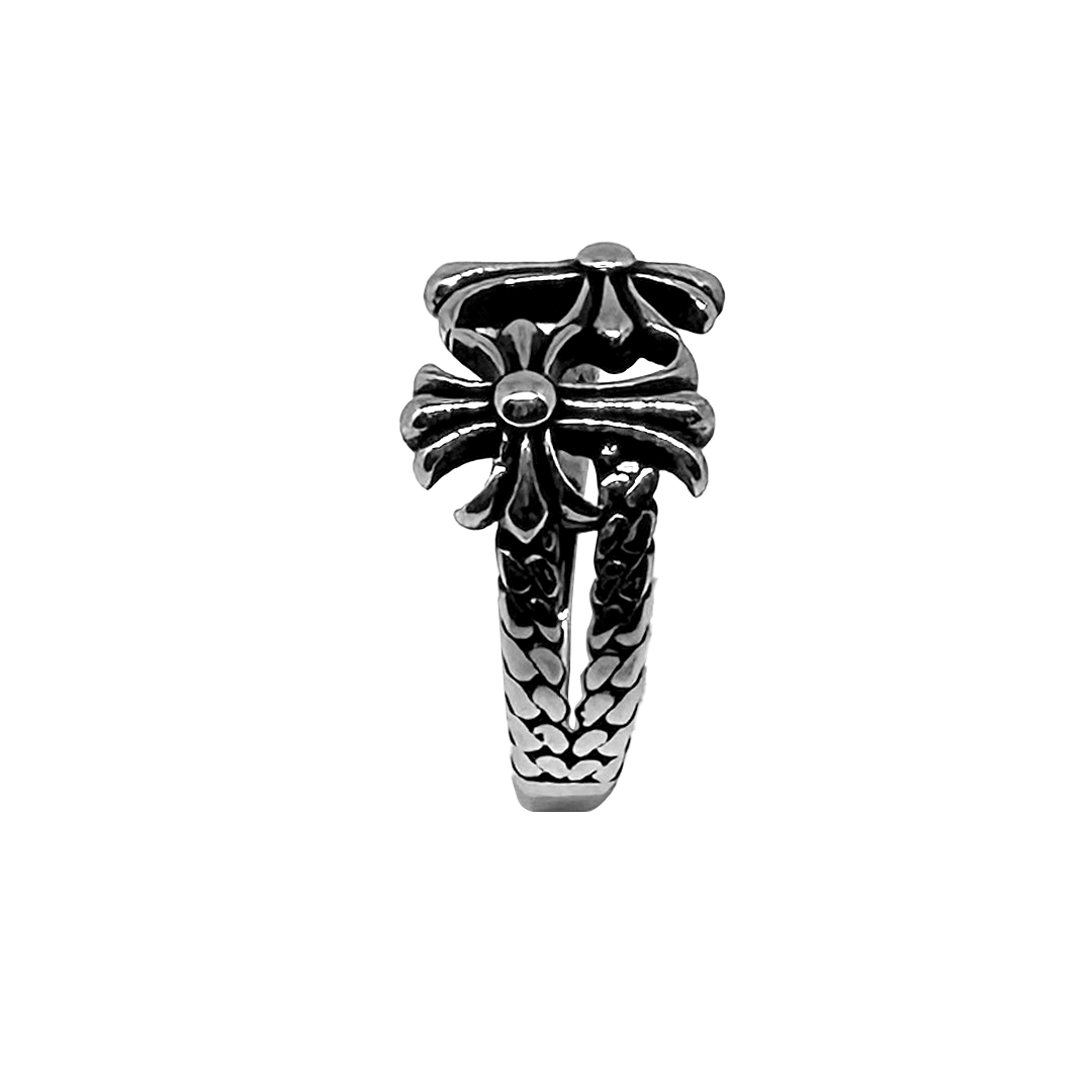 Double Cross Band Ring