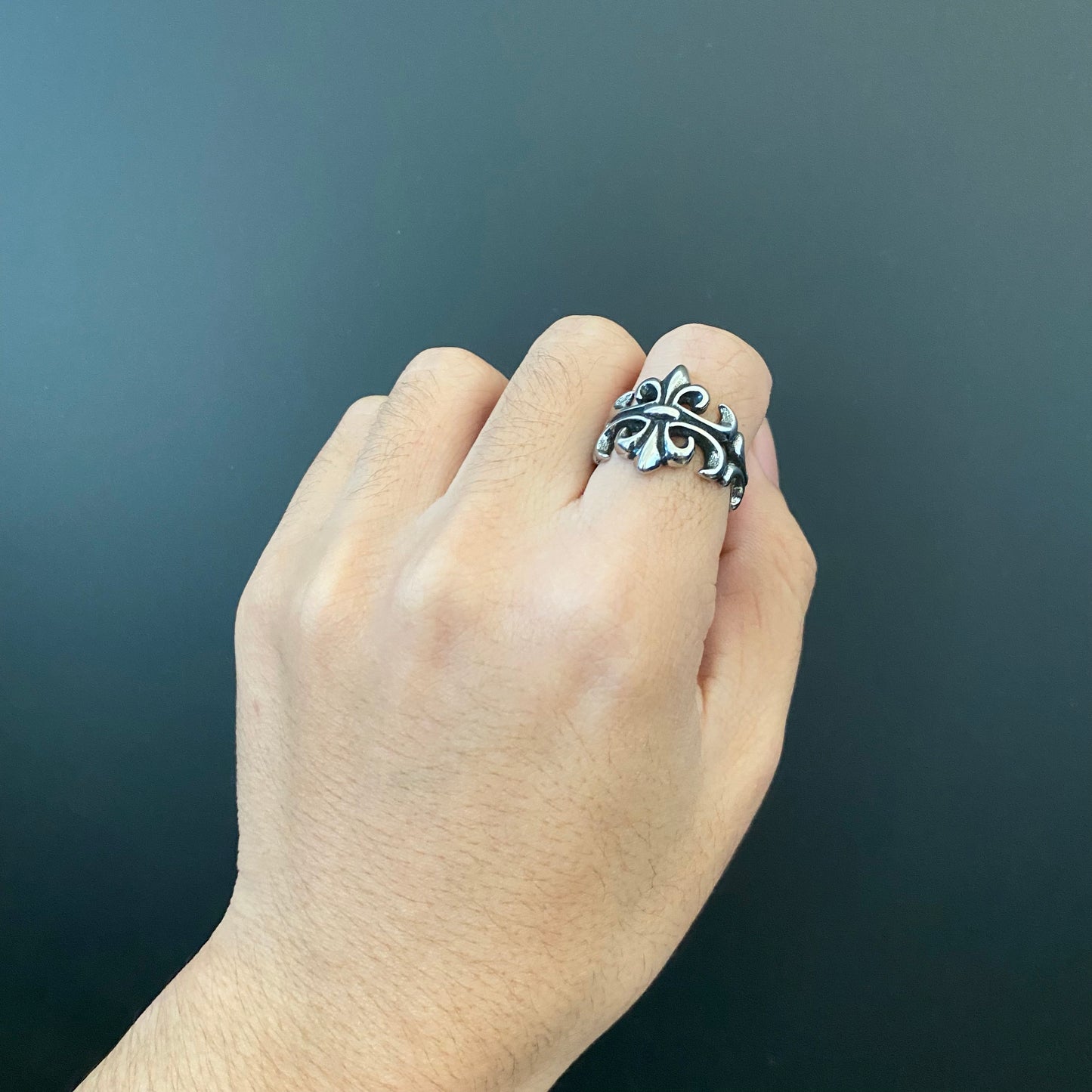 Mirror Fleur De Lis Ring