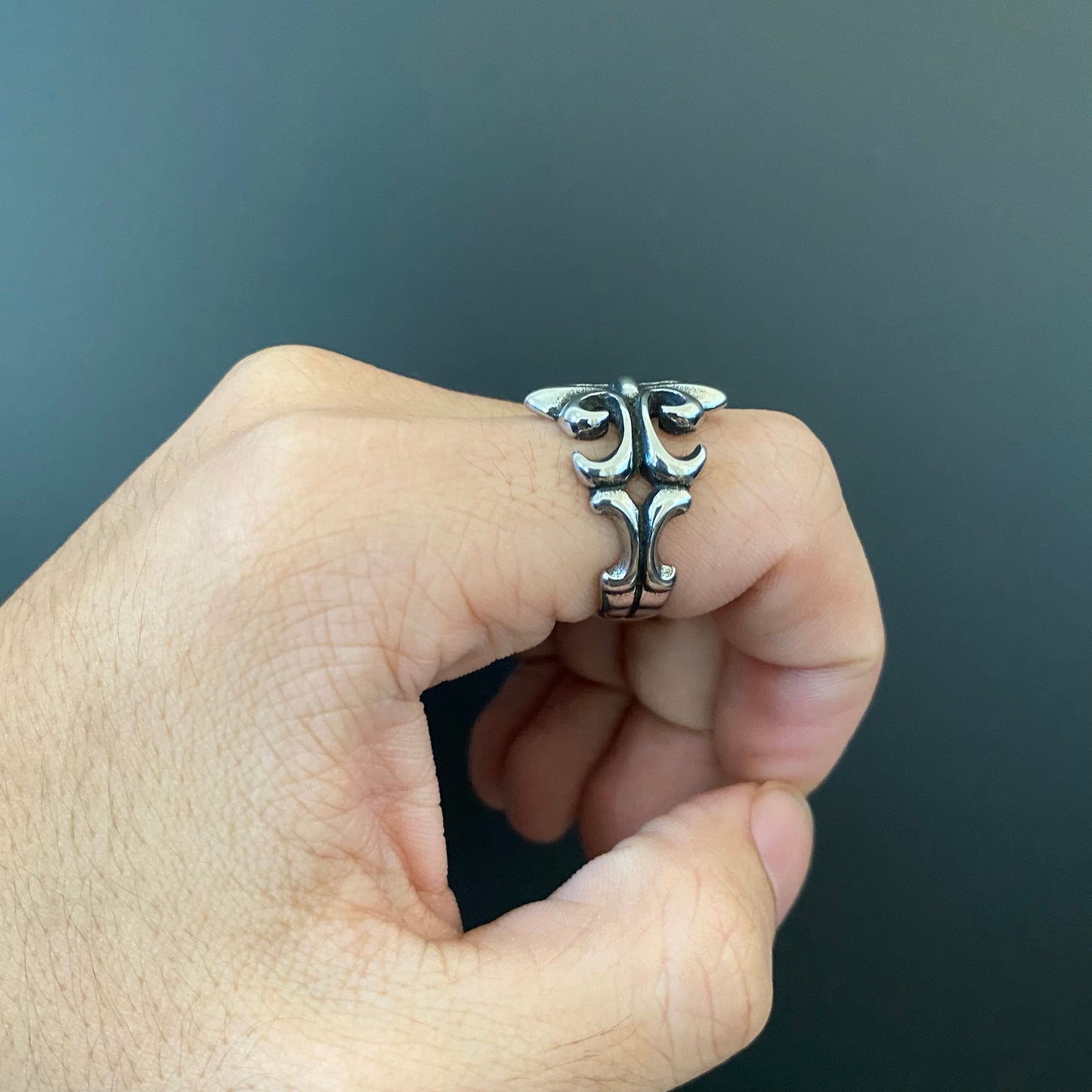 Mirror Fleur De Lis Ring