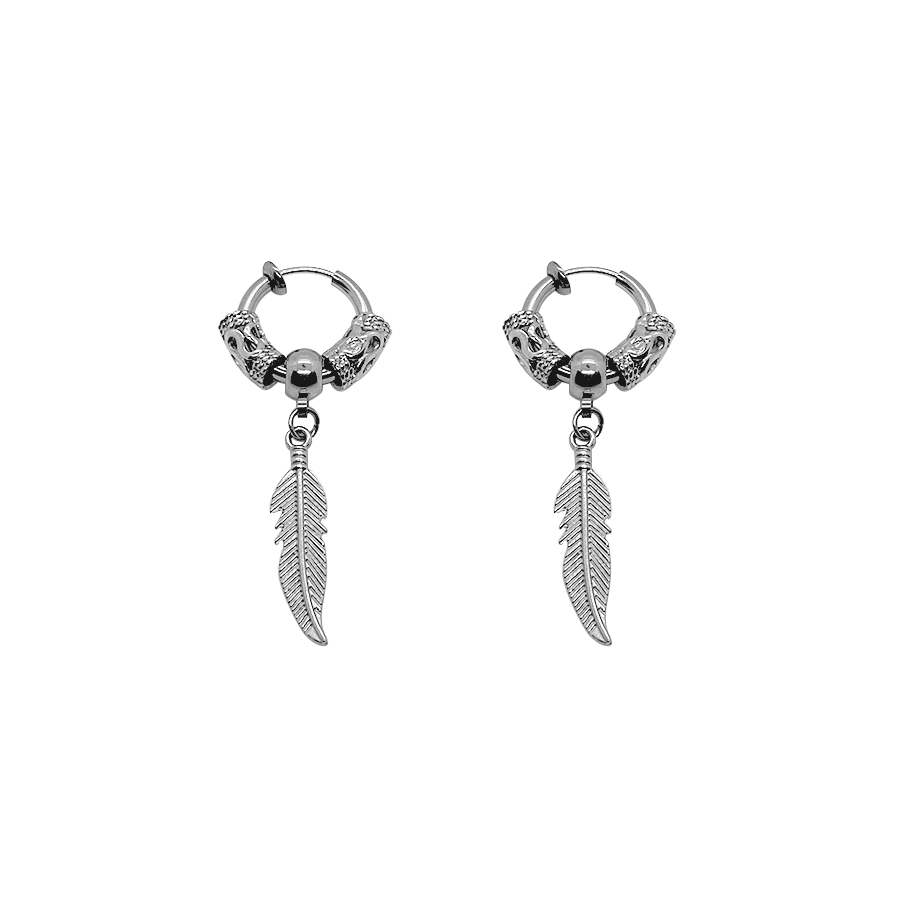 Non Piercing Feather Earrings