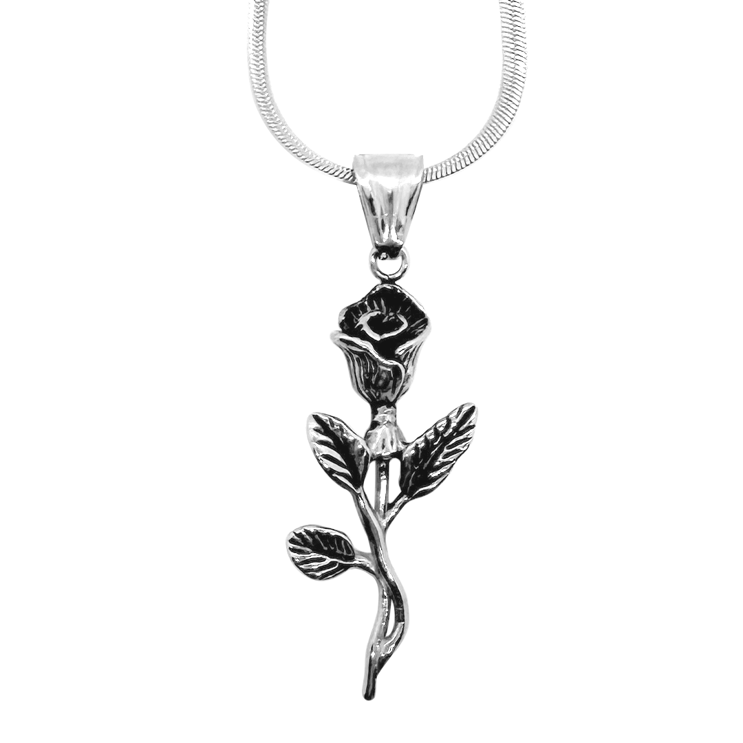 Rose Pendant with Chain