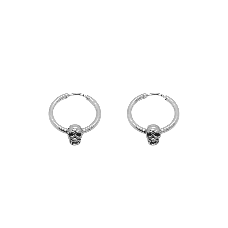 Skull Hoop Earrings