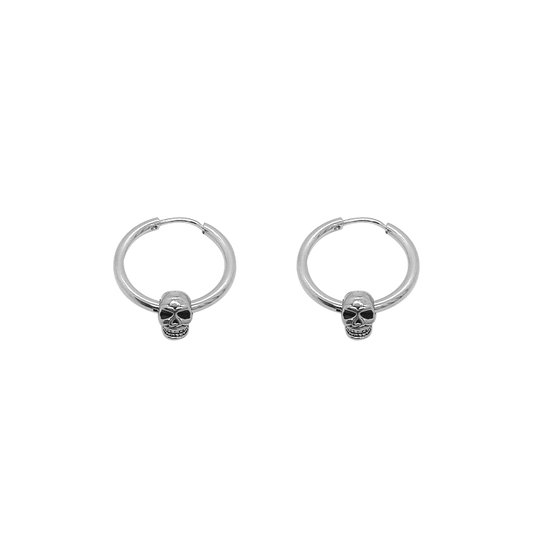 Skull Hoop Earrings