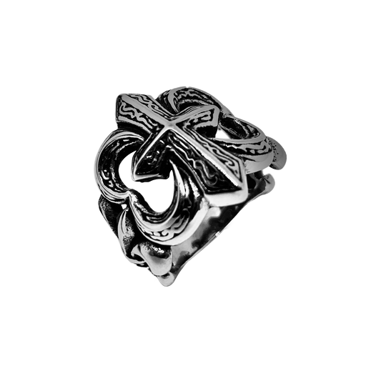 Etched Fleur Ring