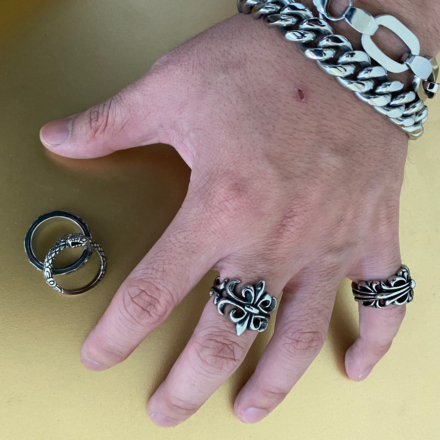 Mirror Fleur De Lis Ring
